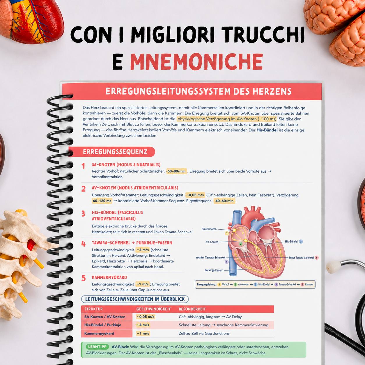 Band 2 — Physiologie & Physik — i migliori trucchi e mnemoniche