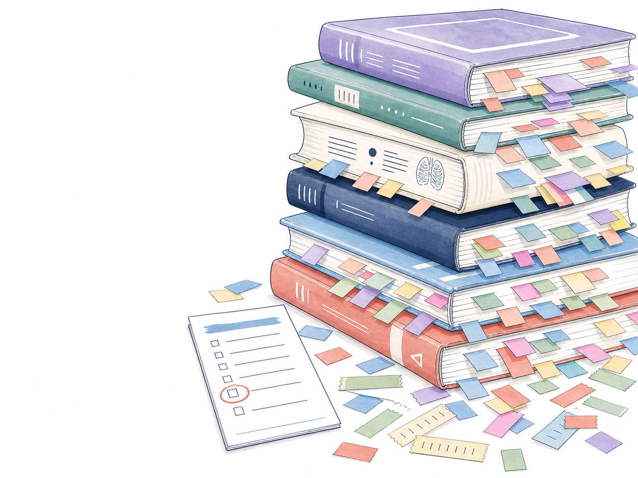 Ein Berg klassischer Lehrbücher zum Lernen